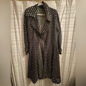 Mesh Black Trench Coat
